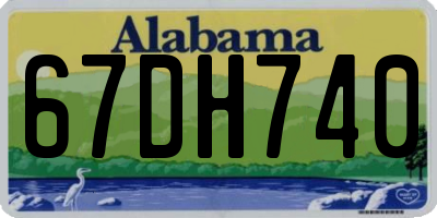 AL license plate 67DH740