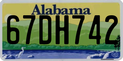 AL license plate 67DH742