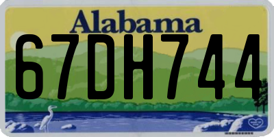 AL license plate 67DH744