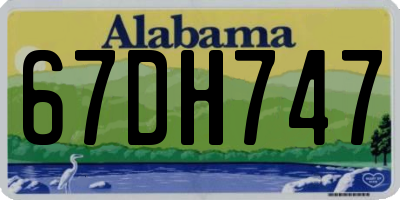 AL license plate 67DH747