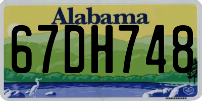 AL license plate 67DH748
