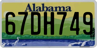 AL license plate 67DH749