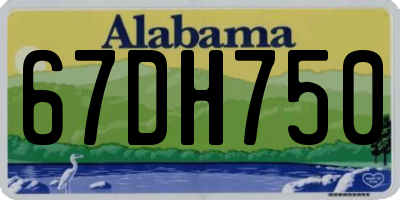 AL license plate 67DH750