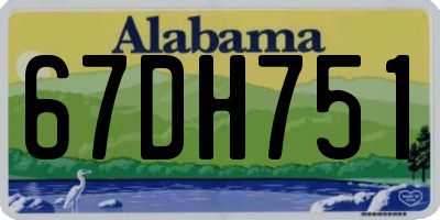 AL license plate 67DH751