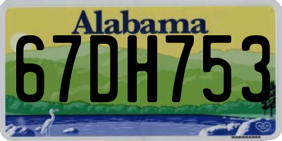 AL license plate 67DH753