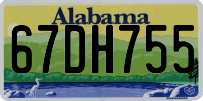 AL license plate 67DH755