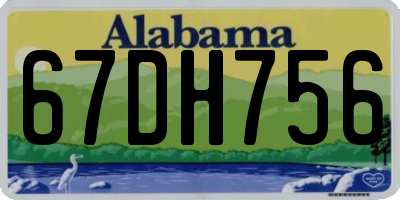 AL license plate 67DH756
