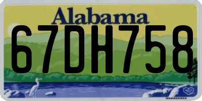 AL license plate 67DH758