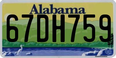 AL license plate 67DH759