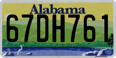 AL license plate 67DH761