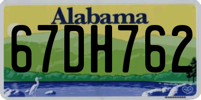 AL license plate 67DH762
