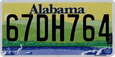 AL license plate 67DH764