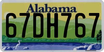 AL license plate 67DH767