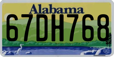AL license plate 67DH768
