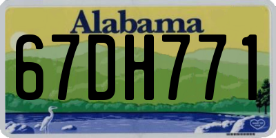AL license plate 67DH771