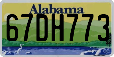 AL license plate 67DH773