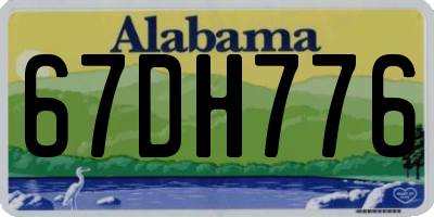 AL license plate 67DH776