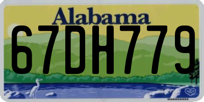 AL license plate 67DH779