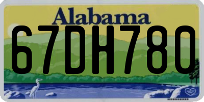 AL license plate 67DH780