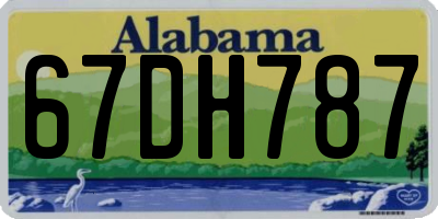 AL license plate 67DH787