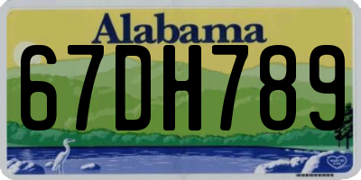 AL license plate 67DH789