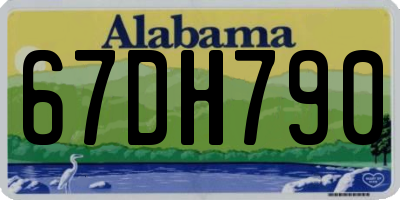 AL license plate 67DH790