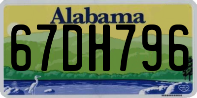 AL license plate 67DH796