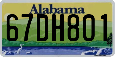AL license plate 67DH801