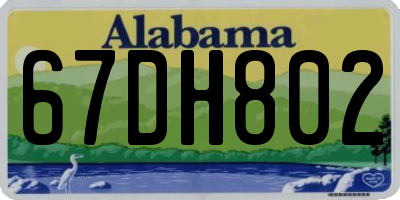 AL license plate 67DH802
