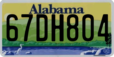 AL license plate 67DH804
