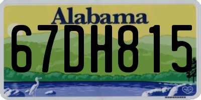 AL license plate 67DH815