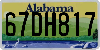 AL license plate 67DH817