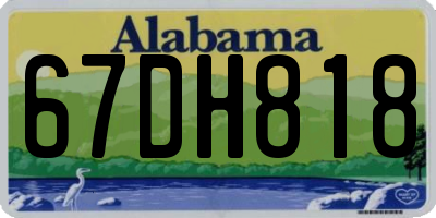 AL license plate 67DH818