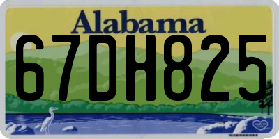 AL license plate 67DH825