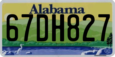AL license plate 67DH827
