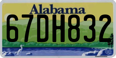 AL license plate 67DH832