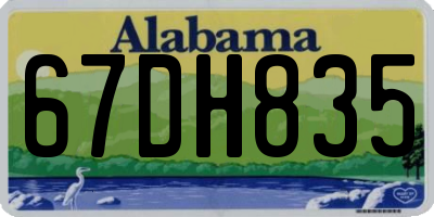 AL license plate 67DH835