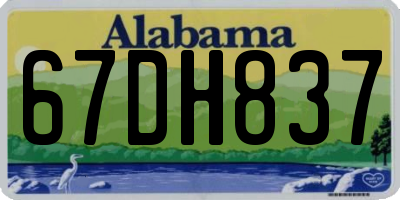 AL license plate 67DH837