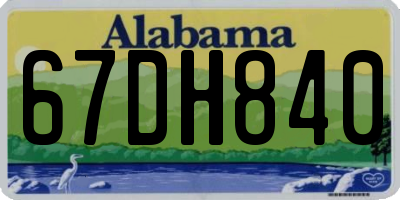 AL license plate 67DH840