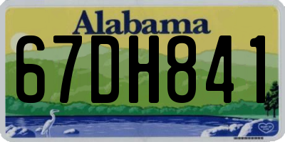 AL license plate 67DH841