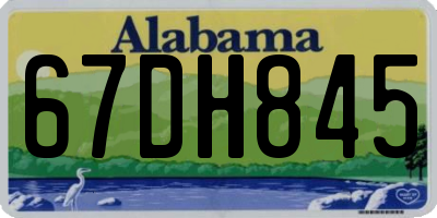 AL license plate 67DH845