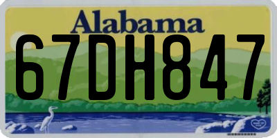 AL license plate 67DH847