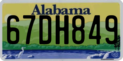 AL license plate 67DH849