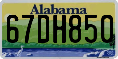 AL license plate 67DH850