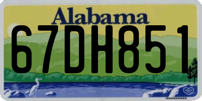 AL license plate 67DH851