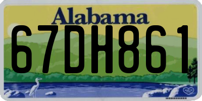 AL license plate 67DH861