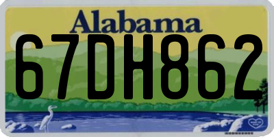 AL license plate 67DH862
