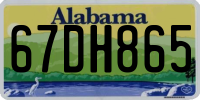 AL license plate 67DH865