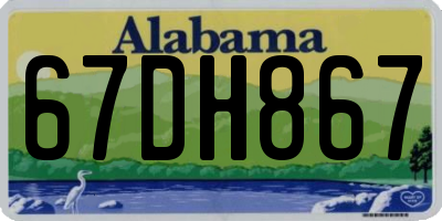 AL license plate 67DH867