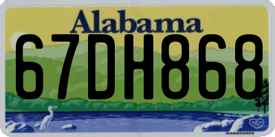 AL license plate 67DH868